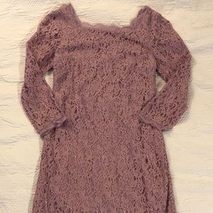 Adrianna Papell lavender lace dress